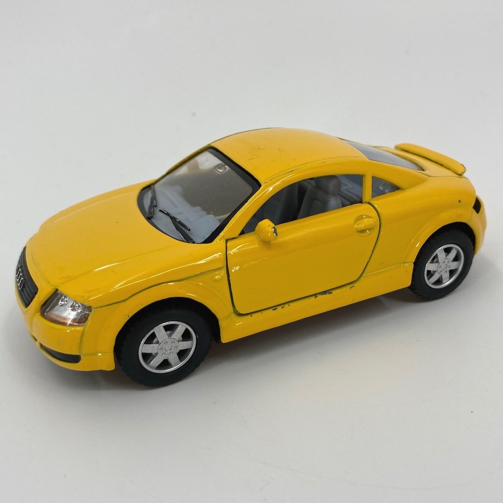 Kinsmart‎ Audi TT Coupe Yellow Die-cast Model Car 1/32 Scale KT 5016 5 Inch